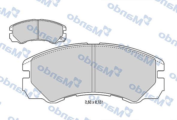 Mando MBF015556 - Kit de plaquettes de frein, frein à disque cwaw.fr