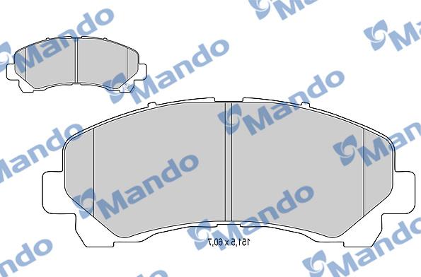 Mando MBF015558 - Kit de plaquettes de frein, frein à disque cwaw.fr