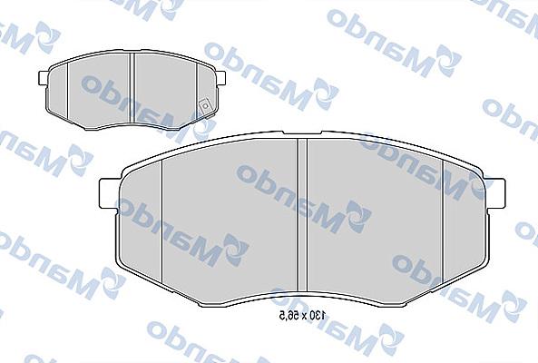 Mando MBF015553 - Kit de plaquettes de frein, frein à disque cwaw.fr