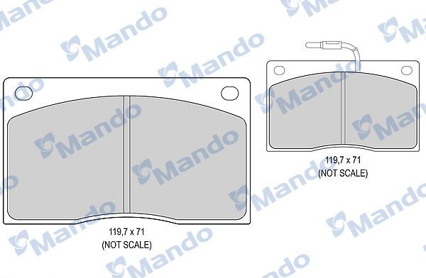 Mando MBF015564 - Kit de plaquettes de frein, frein à disque cwaw.fr