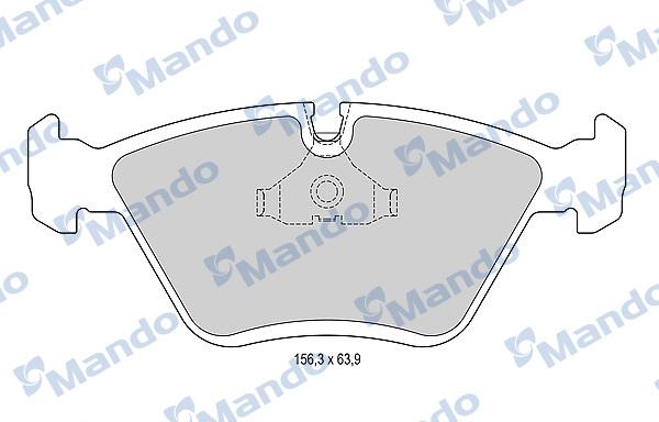 Mando MBF015566 - Kit de plaquettes de frein, frein à disque cwaw.fr