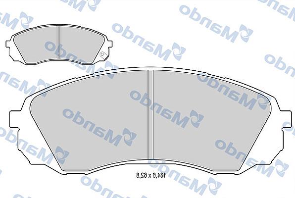 Mando MBF015589 - Kit de plaquettes de frein, frein à disque cwaw.fr