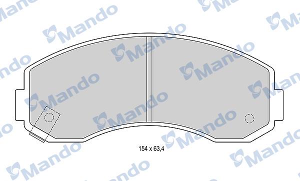 Mando MBF015588 - Kit de plaquettes de frein, frein à disque cwaw.fr