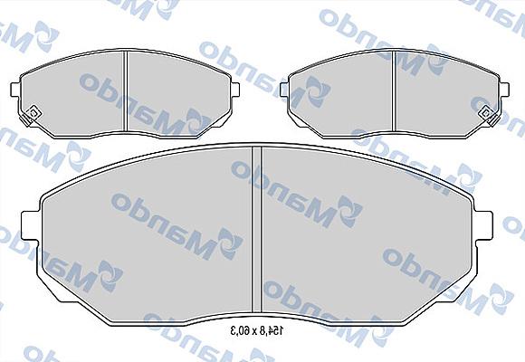 Mando MBF015587 - Kit de plaquettes de frein, frein à disque cwaw.fr