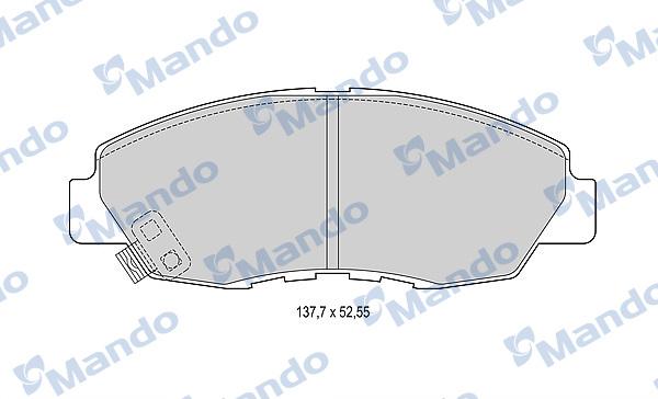 Mando MBF015534 - Kit de plaquettes de frein, frein à disque cwaw.fr