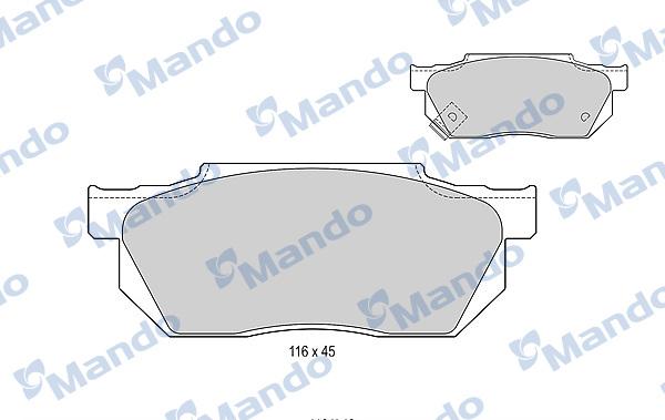 Mando MBF015530 - Kit de plaquettes de frein, frein à disque cwaw.fr