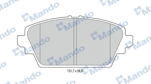 Mando MBF015537 - Kit de plaquettes de frein, frein à disque cwaw.fr