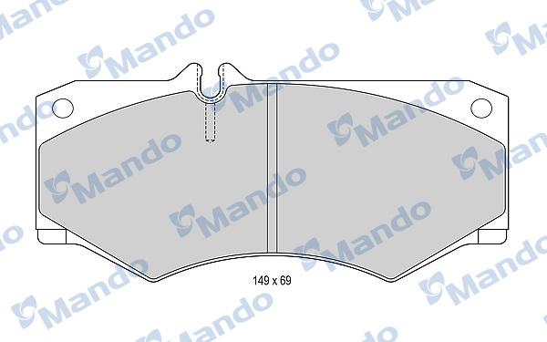 Mando MBF015648 - Kit de plaquettes de frein, frein à disque cwaw.fr