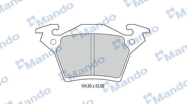 Mando MBF015663 - Kit de plaquettes de frein, frein à disque cwaw.fr