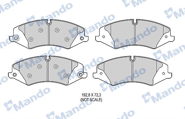 Mando MBF015607 - Kit de plaquettes de frein, frein à disque cwaw.fr