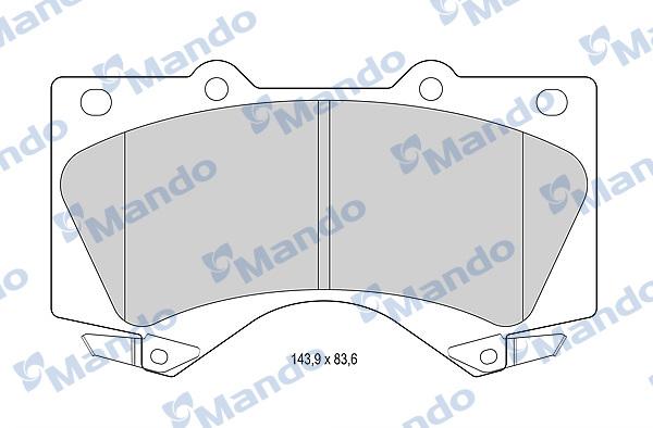 Mando MBF015619 - Kit de plaquettes de frein, frein à disque cwaw.fr