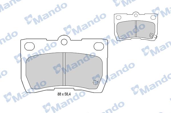 Mando MBF015616 - Kit de plaquettes de frein, frein à disque cwaw.fr