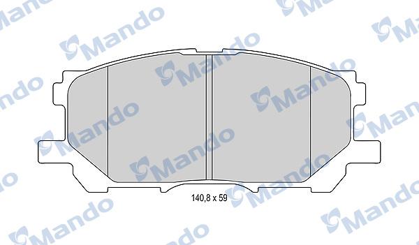 Mando MBF015612 - Kit de plaquettes de frein, frein à disque cwaw.fr