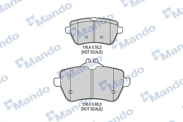 Mando MBF015685 - Kit de plaquettes de frein, frein à disque cwaw.fr