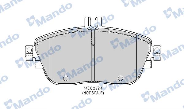 Mando MBF015680 - Kit de plaquettes de frein, frein à disque cwaw.fr