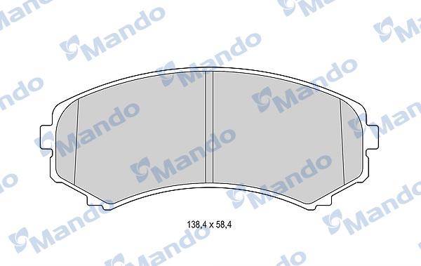 Mando MBF015633 - Kit de plaquettes de frein, frein à disque cwaw.fr