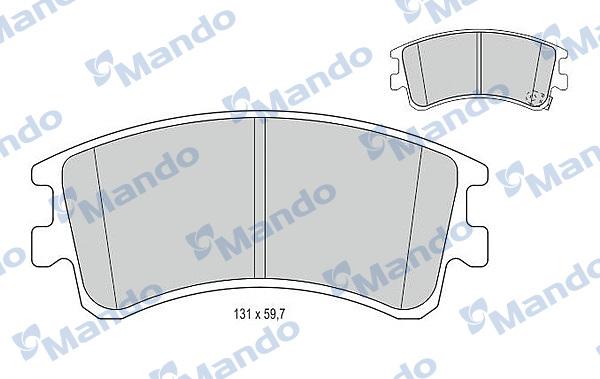 Mando MBF015637 - Kit de plaquettes de frein, frein à disque cwaw.fr