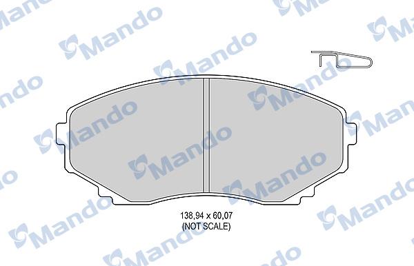 Mando MBF015626 - Kit de plaquettes de frein, frein à disque cwaw.fr