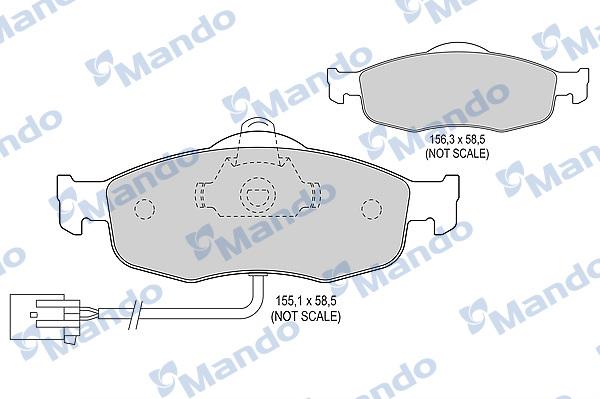 Mando MBF015099 - Kit de plaquettes de frein, frein à disque cwaw.fr