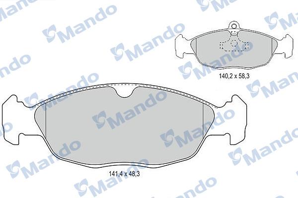 Mando MBF015094 - Kit de plaquettes de frein, frein à disque cwaw.fr