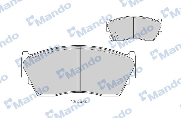 Mando MBF015096 - Kit de plaquettes de frein, frein à disque cwaw.fr