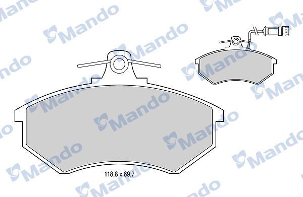 Mando MBF015091 - Kit de plaquettes de frein, frein à disque cwaw.fr