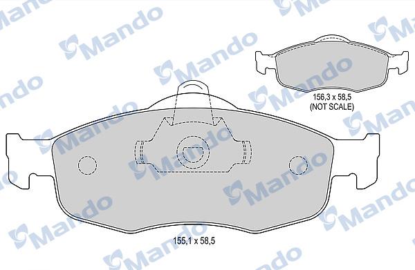 Mando MBF015098 - Kit de plaquettes de frein, frein à disque cwaw.fr