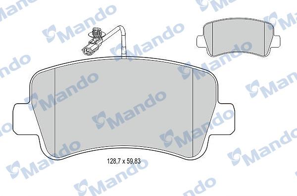 Mando MBF015044 - Kit de plaquettes de frein, frein à disque cwaw.fr