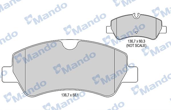 Mando MBF015045 - Kit de plaquettes de frein, frein à disque cwaw.fr