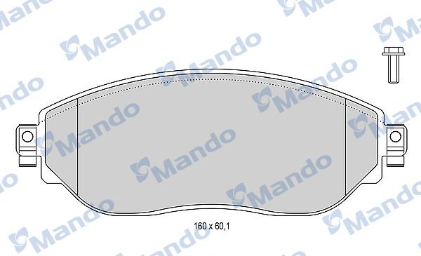 Mando MBF015048 - Kit de plaquettes de frein, frein à disque cwaw.fr