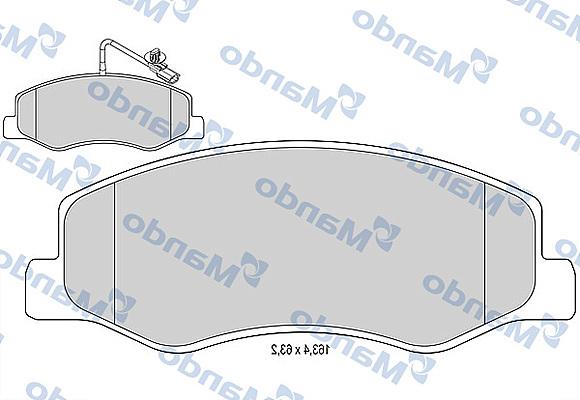 Mando MBF015043 - Kit de plaquettes de frein, frein à disque cwaw.fr