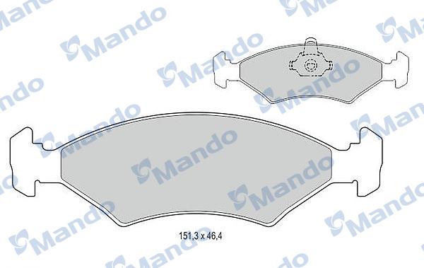 Mando MBF015059 - Kit de plaquettes de frein, frein à disque cwaw.fr