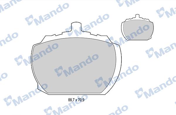 Mando MBF015054 - Kit de plaquettes de frein, frein à disque cwaw.fr