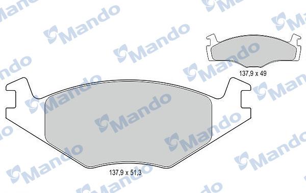 Mando MBF015069 - Kit de plaquettes de frein, frein à disque cwaw.fr