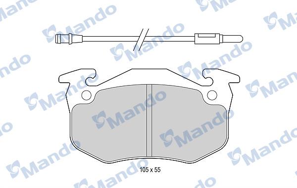 Mando MBF015065 - Kit de plaquettes de frein, frein à disque cwaw.fr