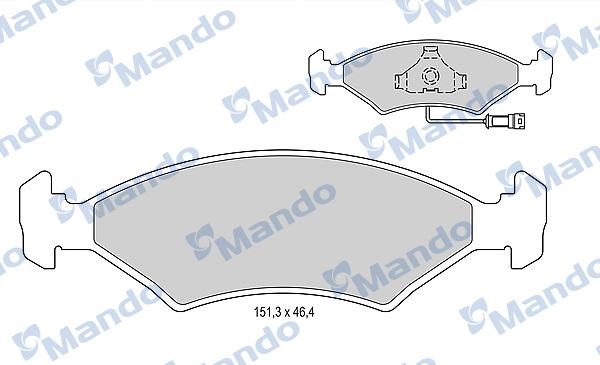 Mando MBF015062 - Kit de plaquettes de frein, frein à disque cwaw.fr