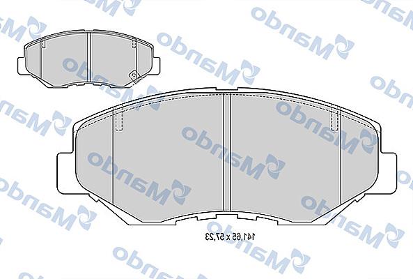 Mando MBF015004 - Kit de plaquettes de frein, frein à disque cwaw.fr