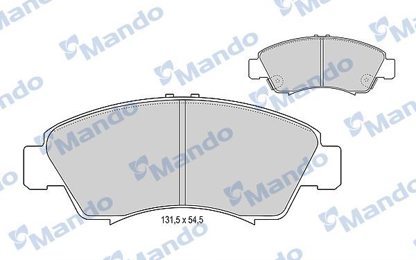 Mando MBF015000 - Kit de plaquettes de frein, frein à disque cwaw.fr