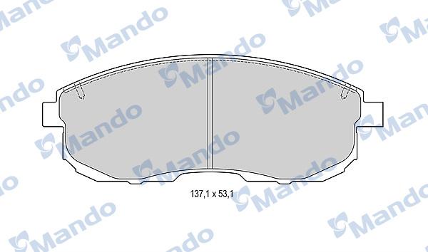 Mando MBF015001 - Kit de plaquettes de frein, frein à disque cwaw.fr