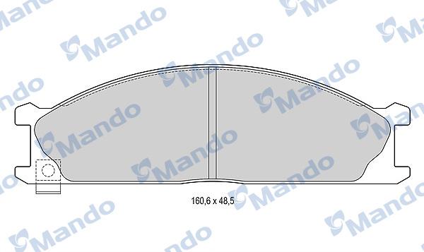 Mando MBF015008 - Kit de plaquettes de frein, frein à disque cwaw.fr