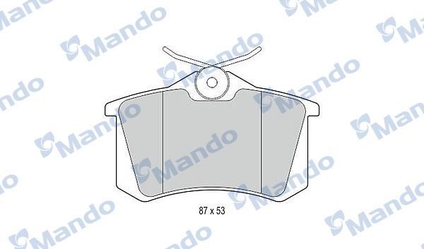 Mando MBF015083 - Kit de plaquettes de frein, frein à disque cwaw.fr