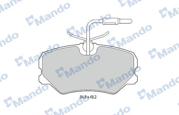 Mando MBF015082 - Kit de plaquettes de frein, frein à disque cwaw.fr