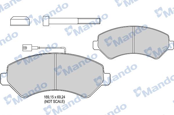 Mando MBF015039 - Kit de plaquettes de frein, frein à disque cwaw.fr