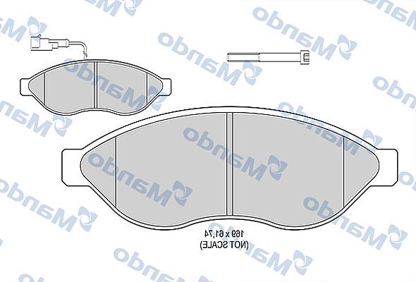 Mando MBF015036 - Kit de plaquettes de frein, frein à disque cwaw.fr