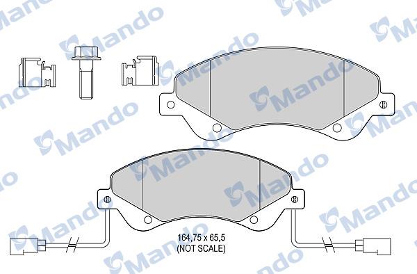 Mando MBF015033 - Kit de plaquettes de frein, frein à disque cwaw.fr