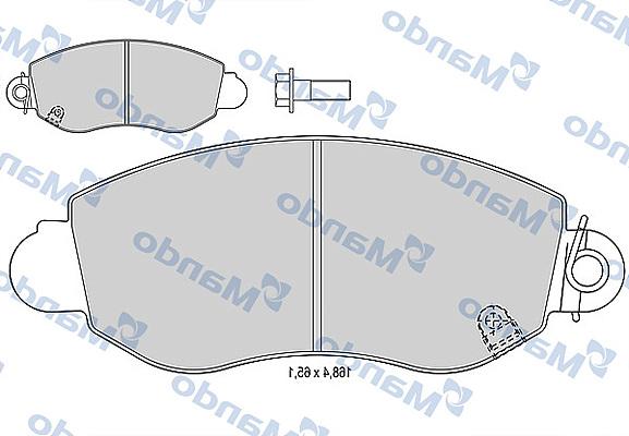 Mando MBF015024 - Kit de plaquettes de frein, frein à disque cwaw.fr