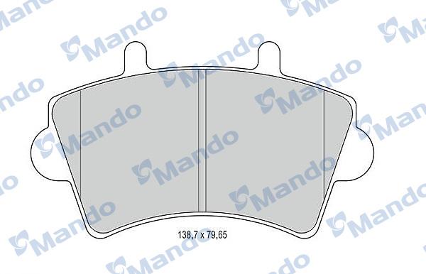 Mando MBF015025 - Kit de plaquettes de frein, frein à disque cwaw.fr