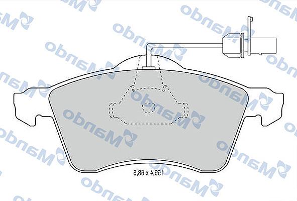 Mando MBF015022 - Kit de plaquettes de frein, frein à disque cwaw.fr