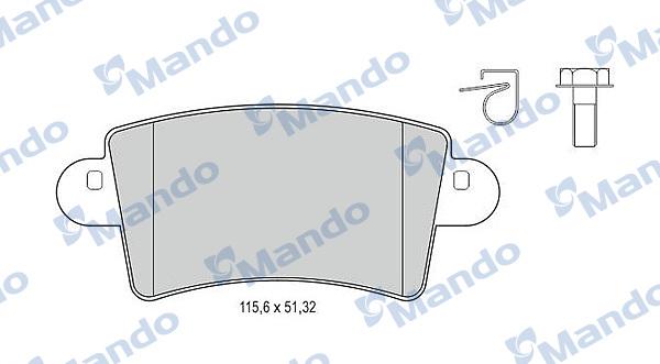 Mando MBF015027 - Kit de plaquettes de frein, frein à disque cwaw.fr