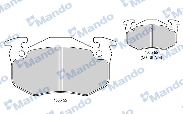 Mando MBF015079 - Kit de plaquettes de frein, frein à disque cwaw.fr